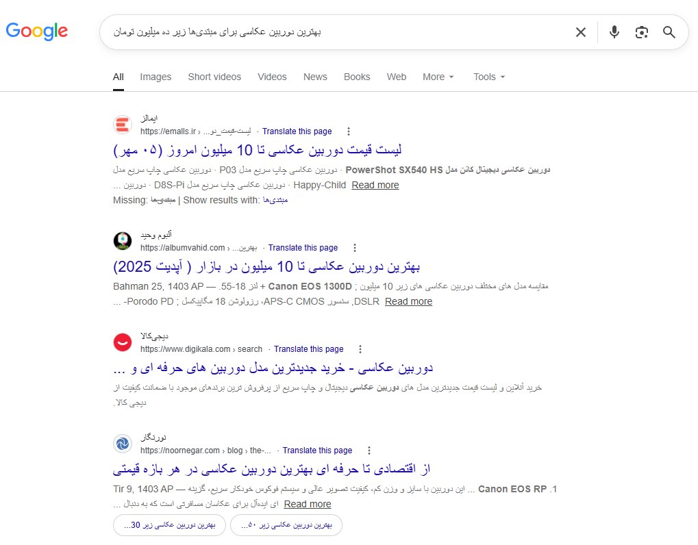 نمونه کلمه کلیدی لانگ تیل