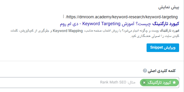 کلمه کلیدی کانونی (Focus Keyword)